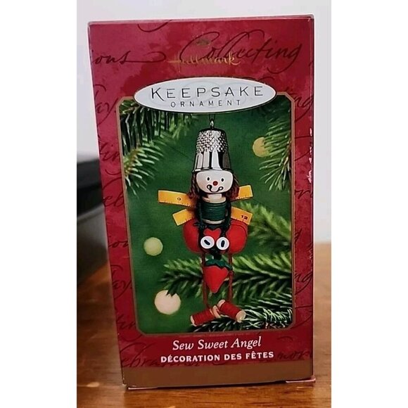 2001 Hallmark Keepsake Ornament - Sew Sweet Angel - Sewing - NEW - Picture 2 of 6
